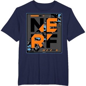 Nerf Camouflage Glitch Poster T-Shirt(Navy Blue)
