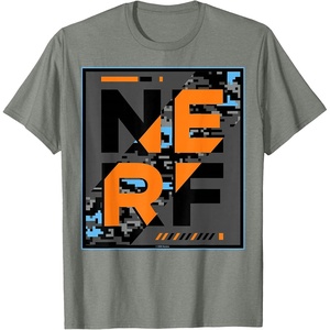 Nerf Camouflage Glitch Poster T-Shirt(Olive Heather)