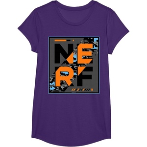 Nerf Camouflage Glitch Poster T-Shirt(Purple)