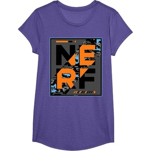 Nerf Camouflage Glitch Poster T-Shirt(Purple Heather)