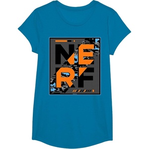 Nerf Camouflage Glitch Poster T-Shirt(Sapphire Blue)