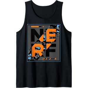 Nerf Camouflage Glitch Poster Tank Top(Black)