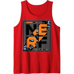 Nerf Camouflage Glitch Poster Tank Top(Red)