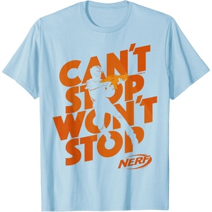 Nerf Can’t Stop Won’t Stop Silhouette T-Shirt(Baby Blue)