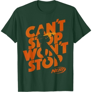 Nerf Can’t Stop Won’t Stop Silhouette T-Shirt(Dark Green)