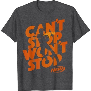 Nerf Can’t Stop Won’t Stop Silhouette T-Shirt(Dark Heather Grey)