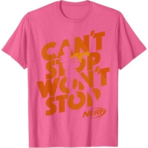 Nerf Can’t Stop Won’t Stop Silhouette T-Shirt(Pink Heather)