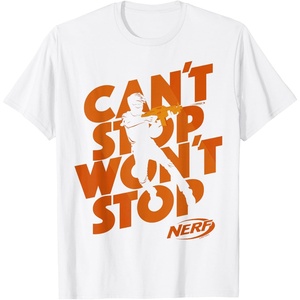 Nerf Can’t Stop Won’t Stop Silhouette T-Shirt(White)