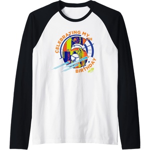 Nerf Celebrating My 6th Birthday Raglan Baseball Tee(Black/White)