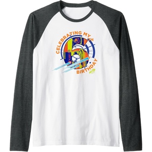 Nerf Celebrating My 6th Birthday Raglan Baseball Tee(Dark Heather Grey/White)