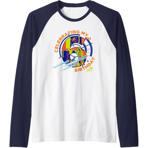 Nerf Celebrating My 6th Birthday Raglan Baseball Tee(Navy Blue/White)