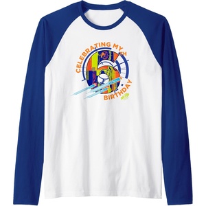 Nerf Celebrating My 6th Birthday Raglan Baseball Tee(Royal Blue/White)
