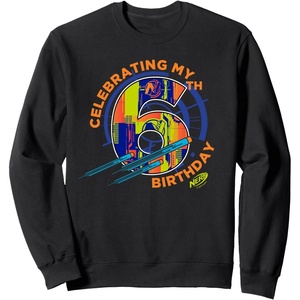 Nerf Celebrating My 6th Birthday Sweatshirt(Black)