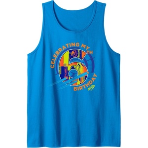 Nerf Celebrating My 6th Birthday Tank Top(Sapphire Blue)