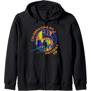 Nerf Celebrating My 6th Birthday Zip Hoodie(Black)
