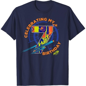 Nerf Celebrating My 7th Birthday T-Shirt(Navy Blue)