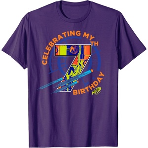 Nerf Celebrating My 7th Birthday T-Shirt(Purple)