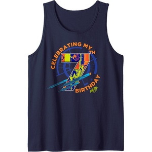 Nerf Celebrating My 7th Birthday Tank Top(Navy Blue)