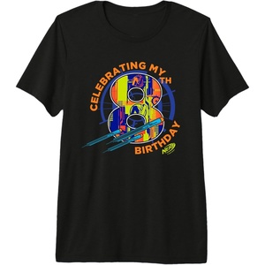 Nerf Celebrating My 8th Birthday Premium Tri-blend T-Shirt(Black)