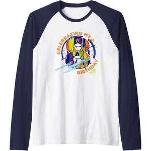 Nerf Celebrating My 8th Birthday Raglan Baseball Tee(Navy Blue/White)