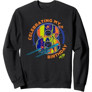 Nerf Celebrating My 8th Birthday Sweatshirt(Black)