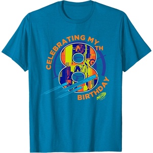 Nerf Celebrating My 8th Birthday T-Shirt(Sapphire Blue)