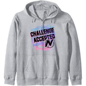 Nerf Challenge Accepted Zip Hoodie(Heather Grey)