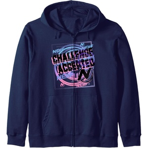 Nerf Challenge Accepted Zip Hoodie(Navy Blue)