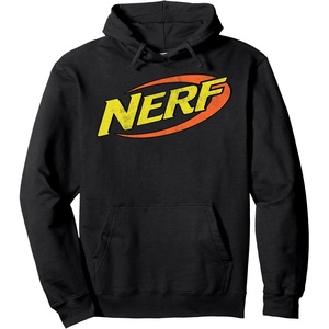 Nerf Classic Distressed Retro Color Logo Pullover Hoodie(Black)