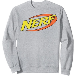 Nerf Classic Distressed Retro Color Logo Sweatshirt(Heather Grey)