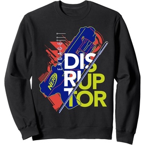 Nerf Engage Disruptor Retro Vintage Text Stack Sweatshirt(Black)