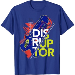 Nerf Engage Disruptor Retro Vintage Text Stack T-Shirt(Royal Blue)