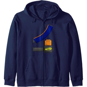 Nerf Faux Tactical Costume Zip Hoodie(Navy Blue)