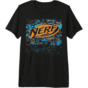 Nerf Glitch Camouflage Logo Premium Tri-blend T-Shirt(Black)