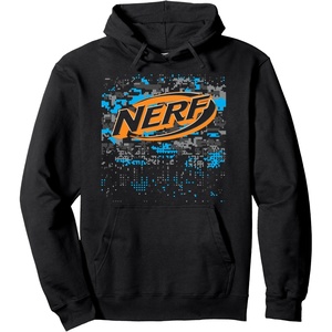 Nerf Glitch Camouflage Logo Pullover Hoodie(Black)