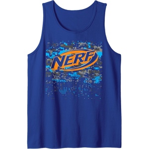 Nerf Glitch Camouflage Logo Tank Top(Royal Blue)