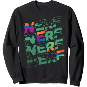Nerf Glitch Color Logo Stack Sweatshirt(Black)