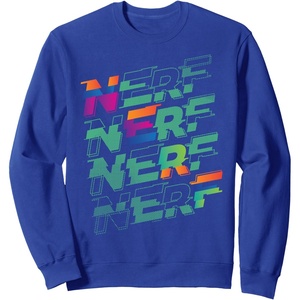 Nerf Glitch Color Logo Stack Sweatshirt(Royal Blue)