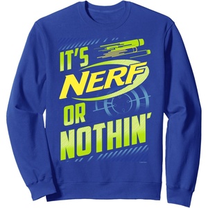 Nerf It’s Nerf Or Nothin’ Retro Bold Logo Sweatshirt(Royal Blue)