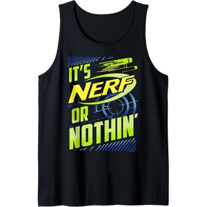 Nerf It’s Nerf Or Nothin’ Retro Bold Logo Tank Top(Black)