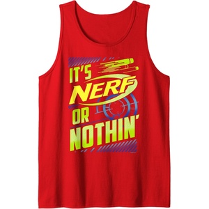 Nerf It’s Nerf Or Nothin’ Retro Bold Logo Tank Top(Red)