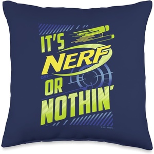 Nerf It’s Nerf Or Nothin’ Throw Pillow(16×16)