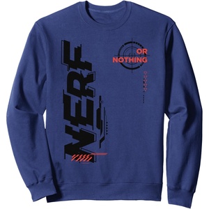 Nerf It’s Nerf Or Nothing Target Bullseye Side Graphic Sweatshirt(Navy Blue)