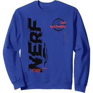 Nerf It’s Nerf Or Nothing Target Bullseye Side Graphic Sweatshirt(Royal Blue)