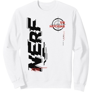 Nerf It’s Nerf Or Nothing Target Bullseye Side Graphic Sweatshirt(White)