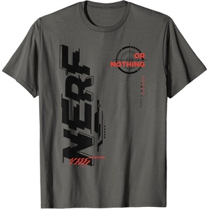 Nerf It’s Nerf Or Nothing Target Bullseye Side Graphic T-Shirt(Asphalt Grey)