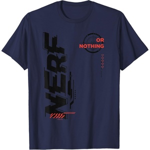 Nerf It’s Nerf Or Nothing Target Bullseye Side Graphic T-Shirt(Navy Blue)