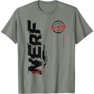 Nerf It’s Nerf Or Nothing Target Bullseye Side Graphic T-Shirt(Olive Heather)