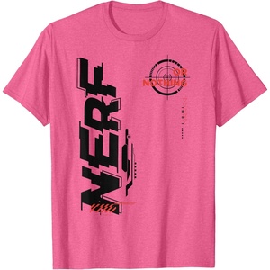 Nerf It’s Nerf Or Nothing Target Bullseye Side Graphic T-Shirt(Pink Heather)