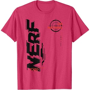 Nerf It’s Nerf Or Nothing Target Bullseye Side Graphic T-Shirt(Red Heather)